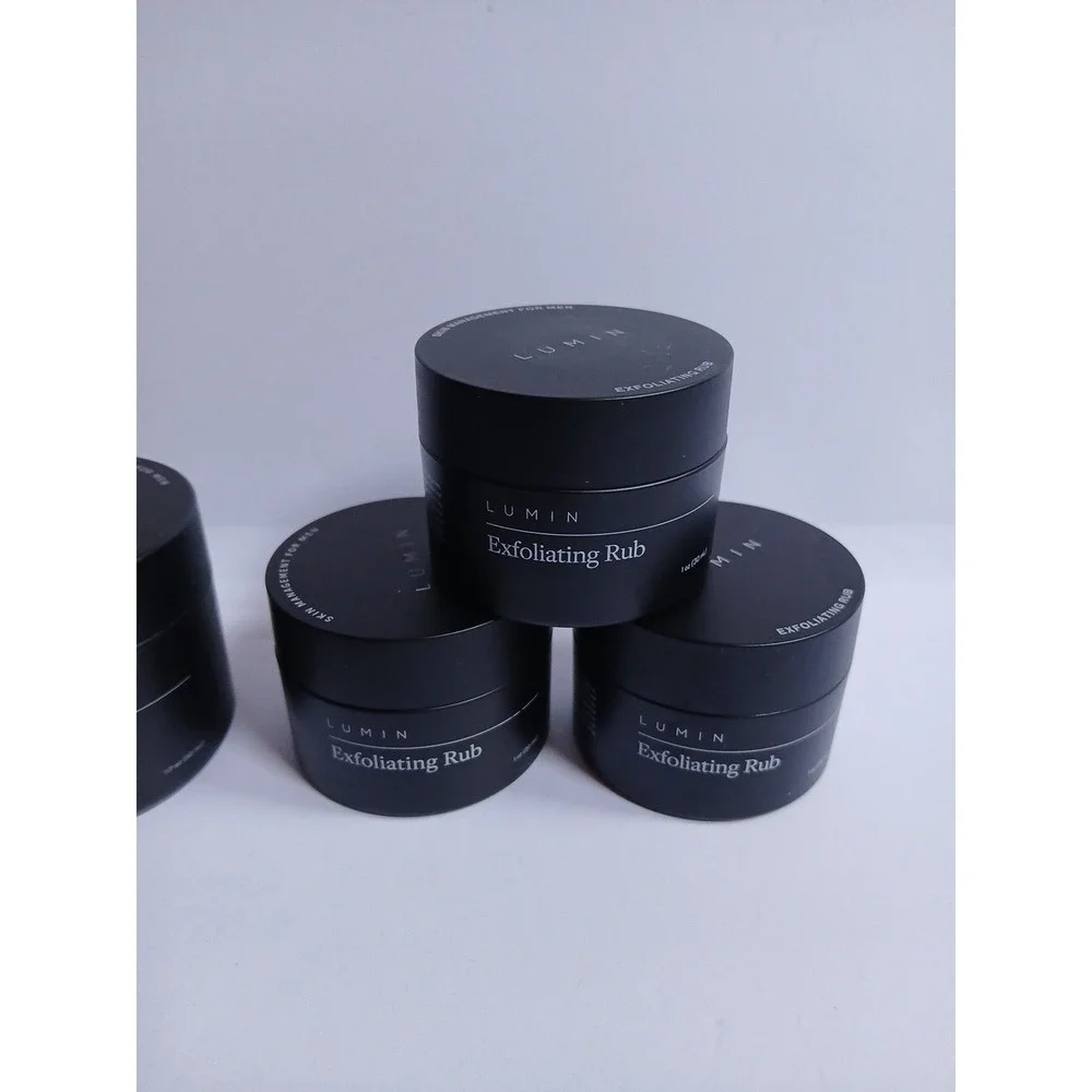 Lumin Men Skin Management Lot 6pc Moisturizing Balm Exfoliating Rub